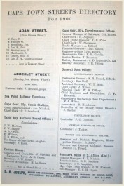 1900 Street Directory Cape Town